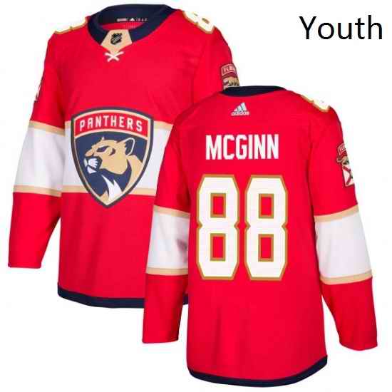 Youth Adidas Florida Panthers 88 Jamie McGinn Authentic Red Home NHL Jersey
